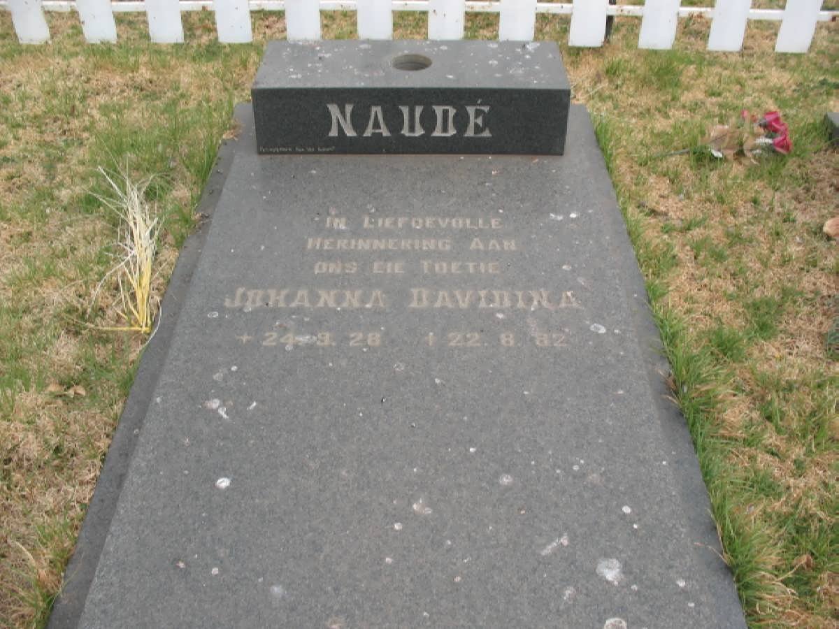 NAUDE Johanna Davidina 1928-1982