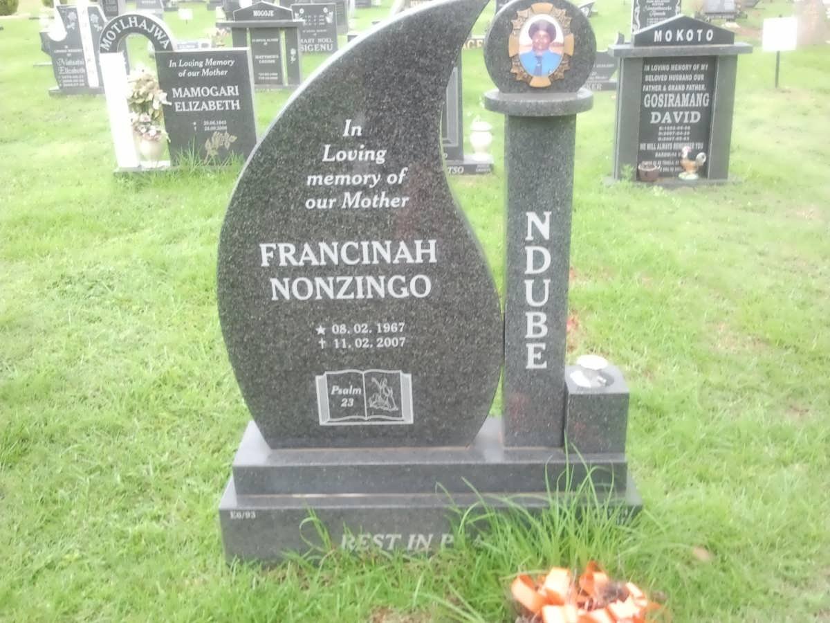 NDUBE Francinah Nonzingo 1967-2007