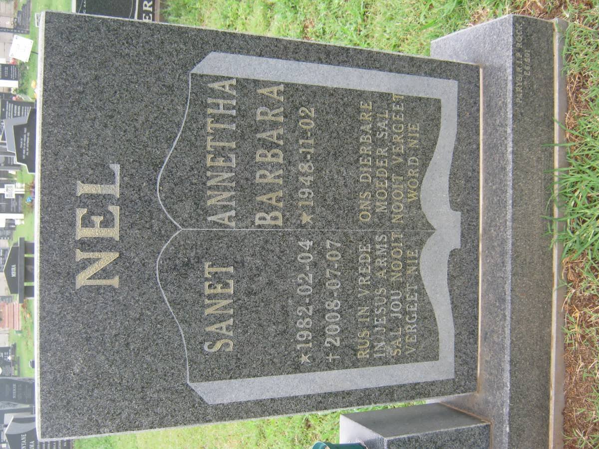 NEL Anettha Barbara 1948- :: NEL Sanet 1982-2008 