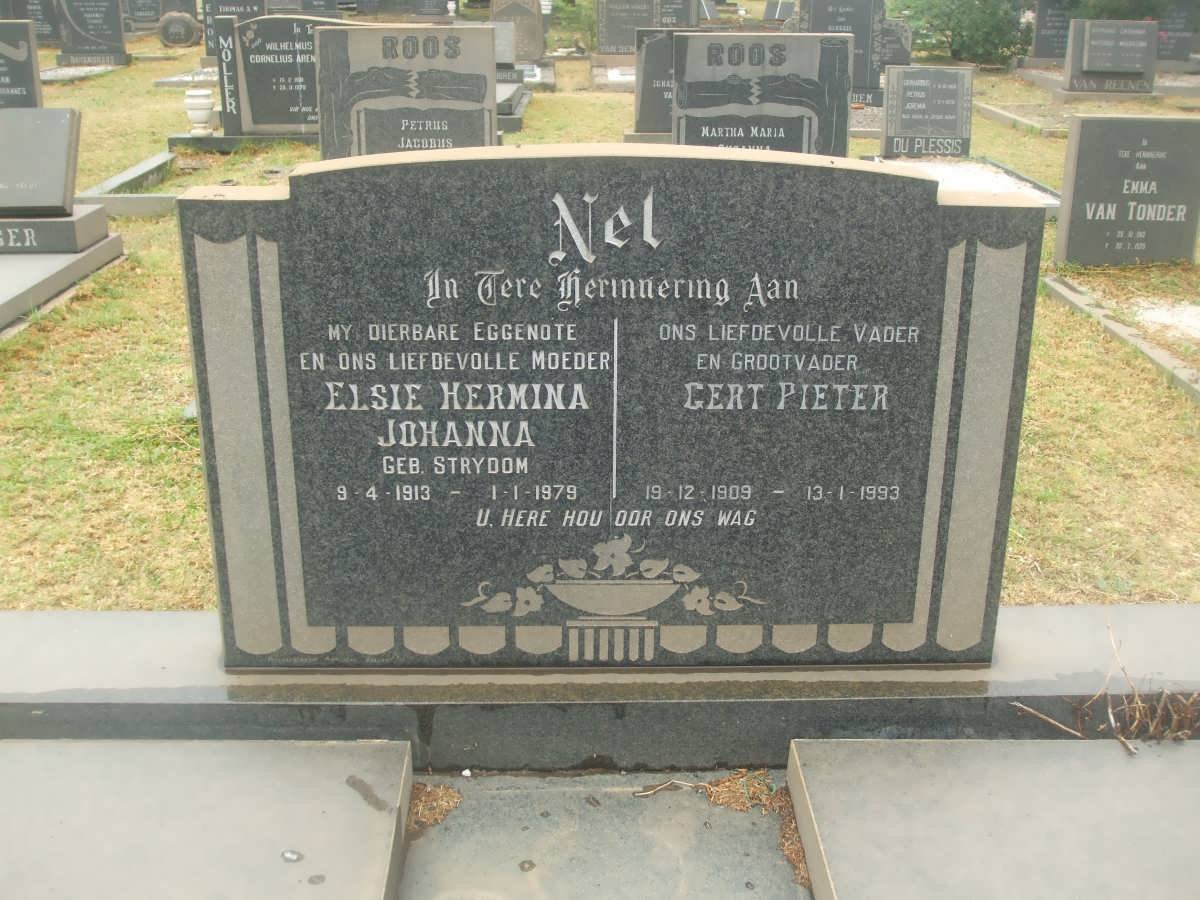 NEL Gert Pieter 1909-1993 &amp; Elsie Hermina Johanna STRYDOM 1913-1979