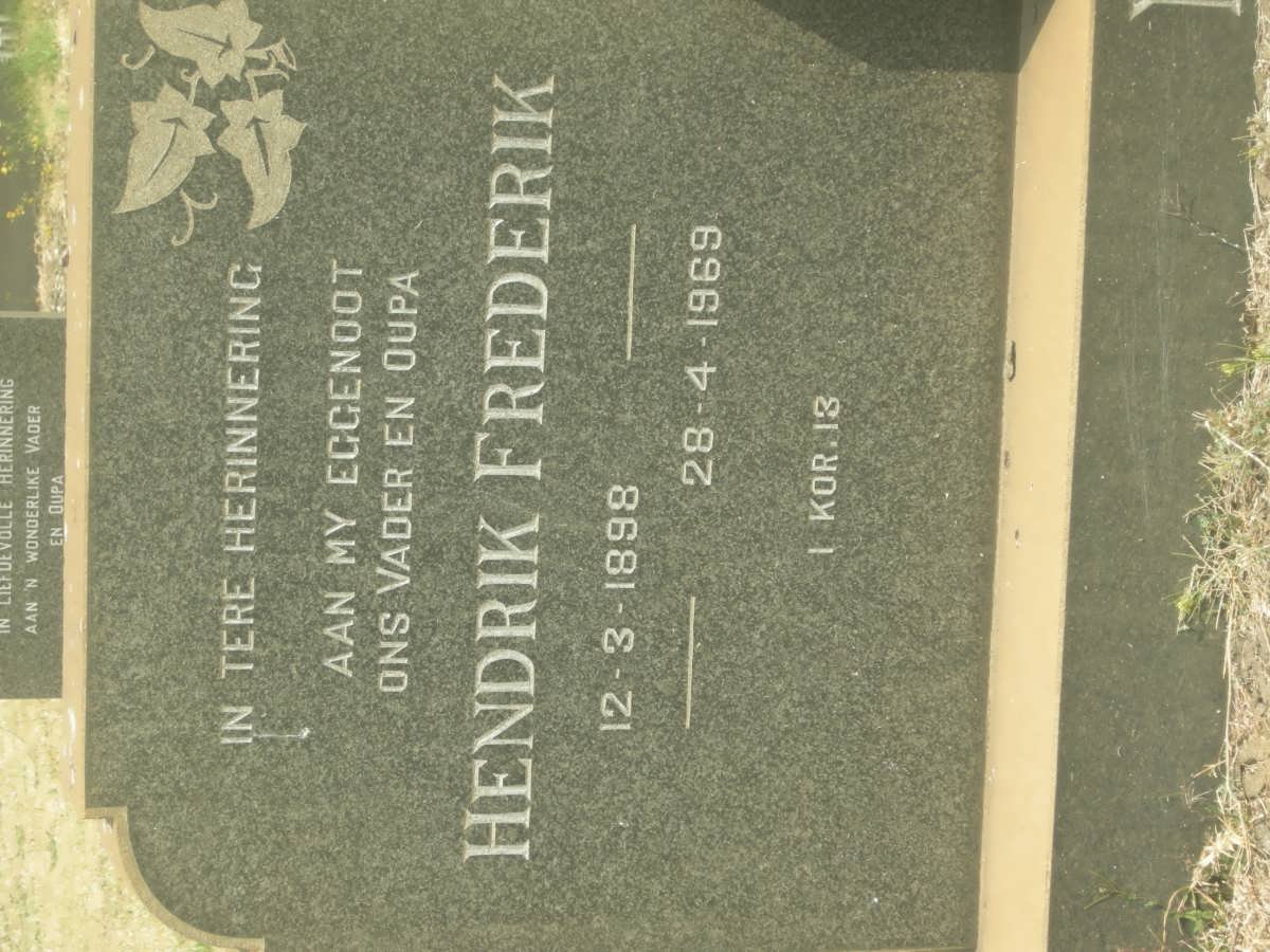 NEL Hendrik Frederik 1898-1969