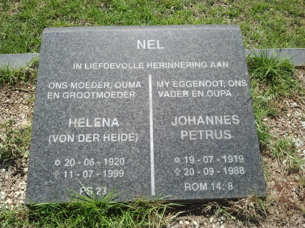 NEL Johannes Petrus 1919-1988 &amp; Helena VON DER HEIDE 1920-1999
