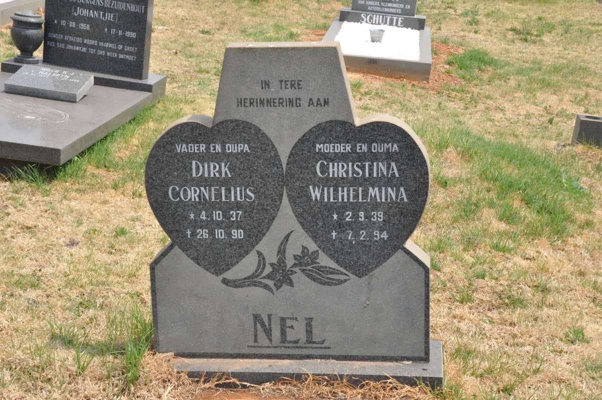 NEL Dirk Cornelius 1937-1990 &amp; Christina Wilhelmina 1939-1994