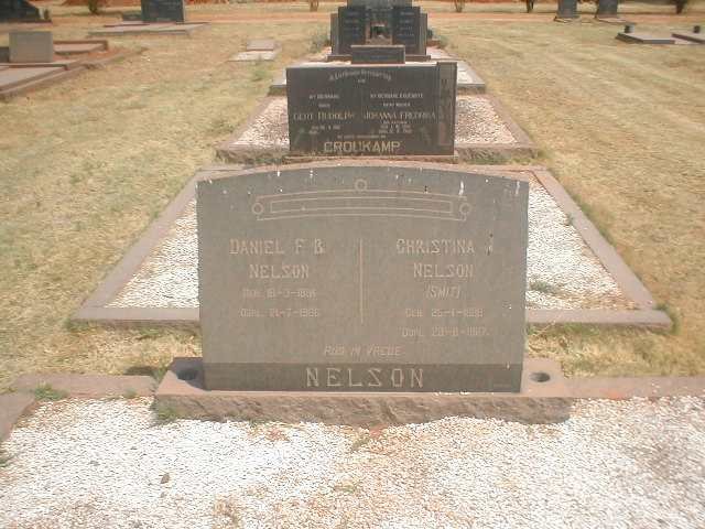 NELSON Daniel F.B. 1894-1966 &amp; Christina J. SMIT 1898-1967
