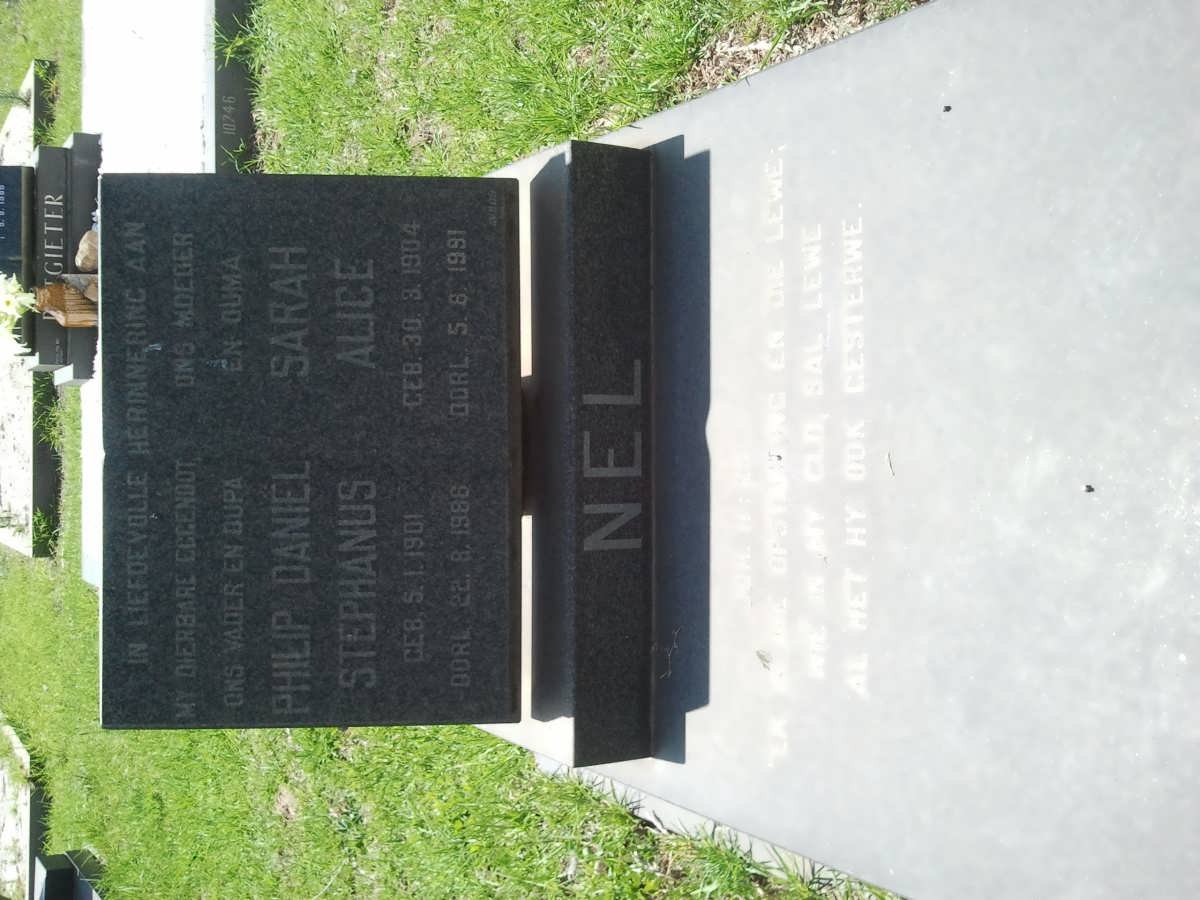 NEL Philip Daniel Stephanus 1901-1986 &amp; Sarah Alice 1904-1991