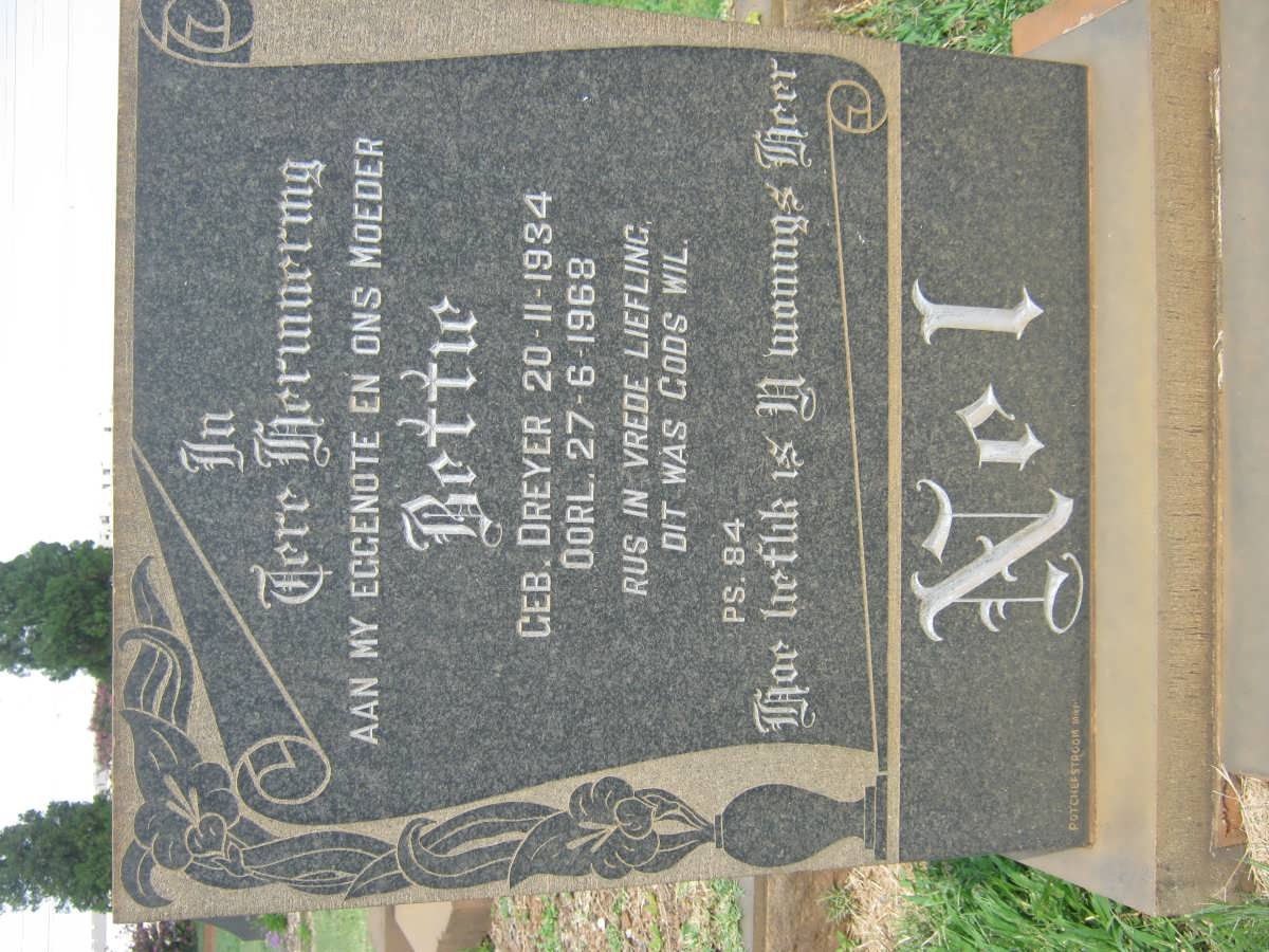 NEL Bettie nee DREYER 1934-1968