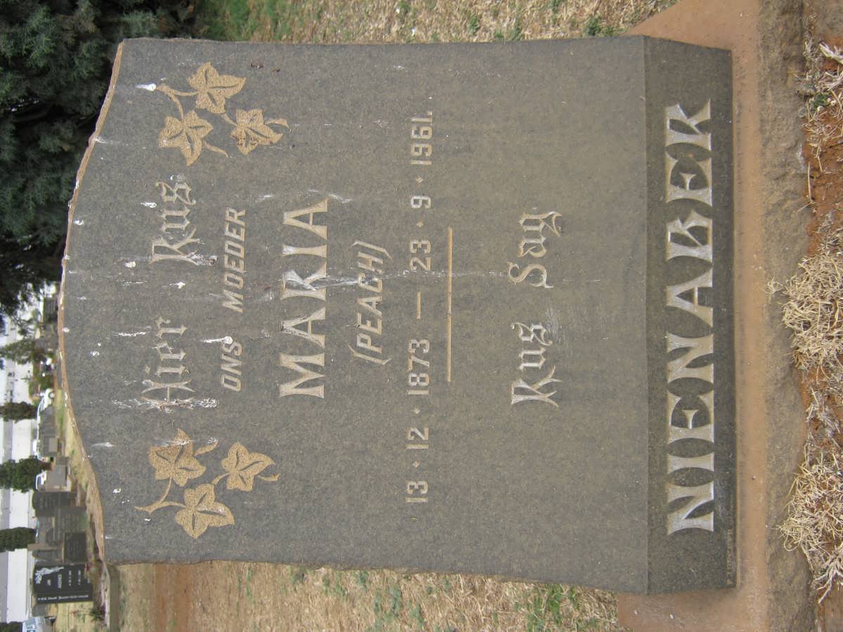 NIENABER Maria nee PEACH 1873-1961