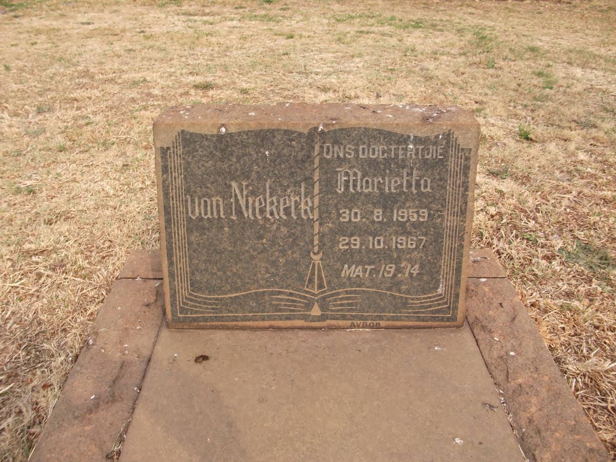 NIEKERK Marietta, van 1959-1967