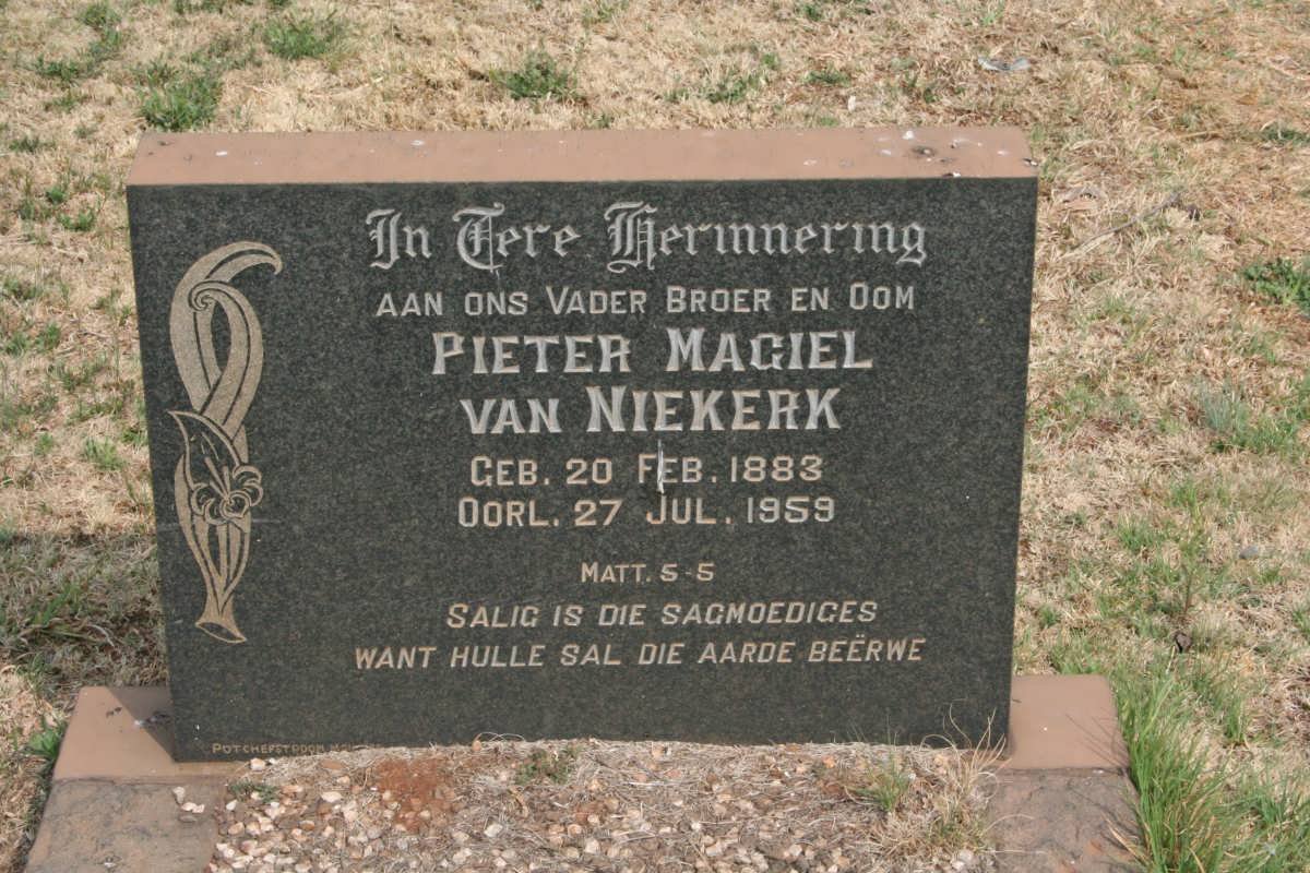 NIEKERK Pieter Magiel, van 1883-1959