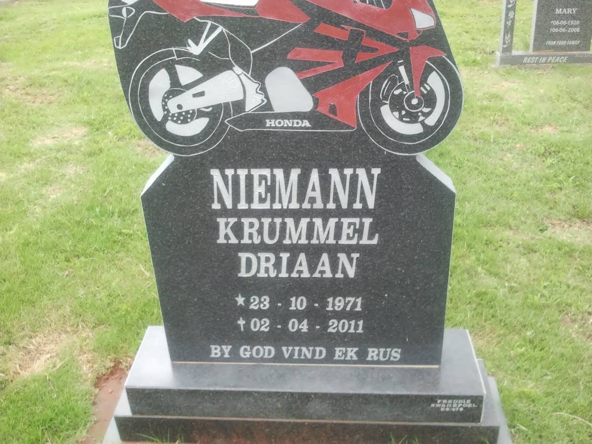 NIEMANN Krummel Driaan 1971-2011
