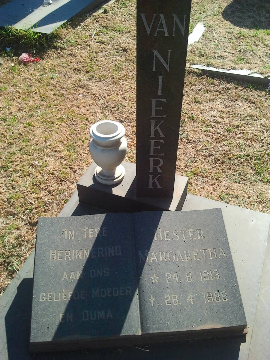 NIEKERK Hester Margaretha, van 1913-1986