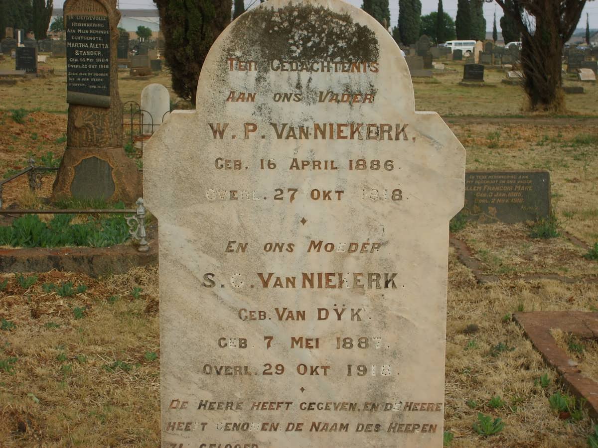 NIEKERK W.P., van 1886-1918 &amp; S.G. VAN DŸK 1887-1918