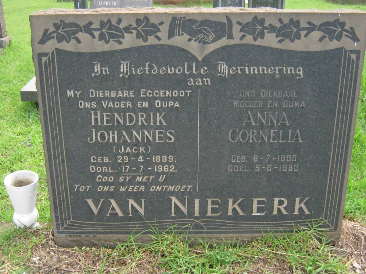 NIEKERK Hendrik Johannes, van 1889-1962 &amp; Anna Cornelia 1898-1983