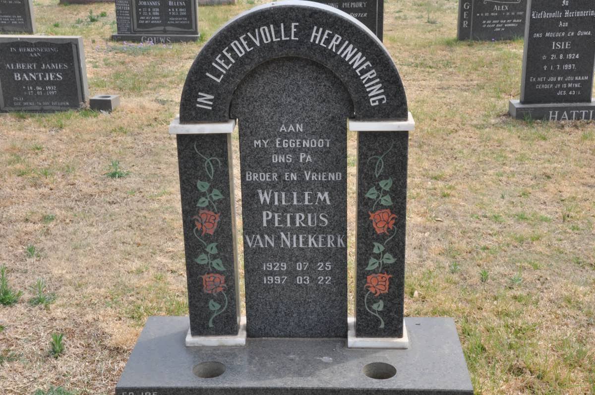 NIEKERK Willem Petrus, van 1929-1997
