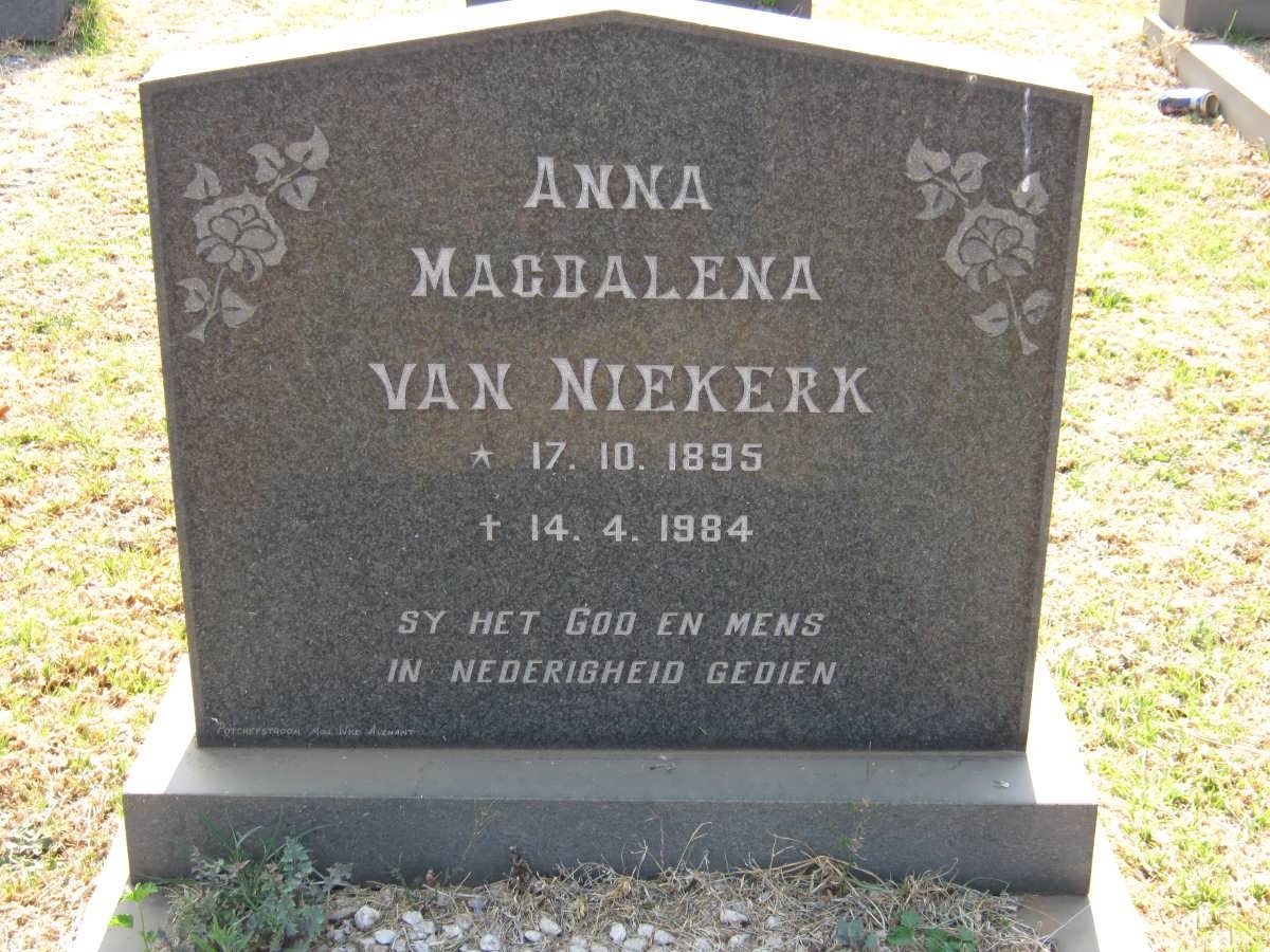 NIEKERK Anna Magdalena, van 1895-1984