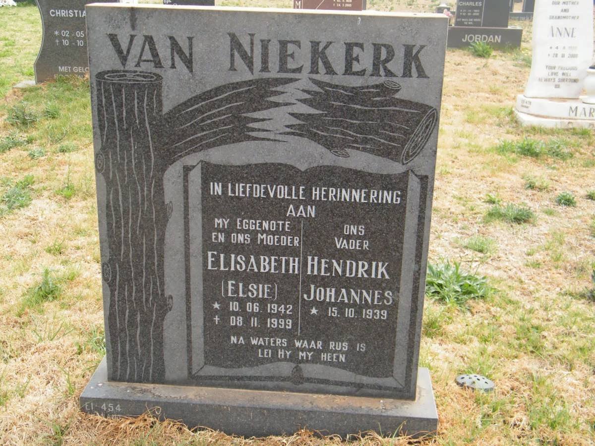 NIEKERK Hendrik Johannes, van 1939- &amp; Elisabeth 1942-1999