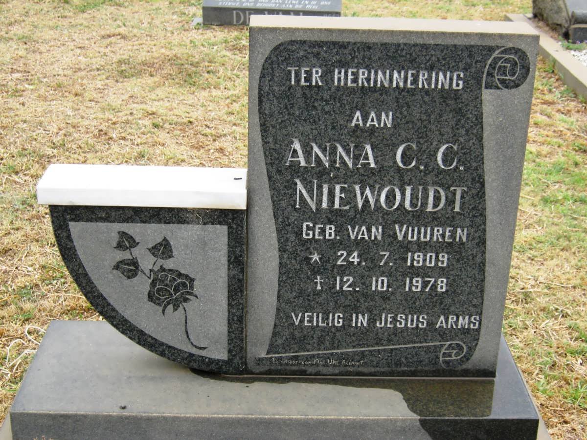 NIEWOUDT Anna C.C. nee VAN VUUREN 1909-1978