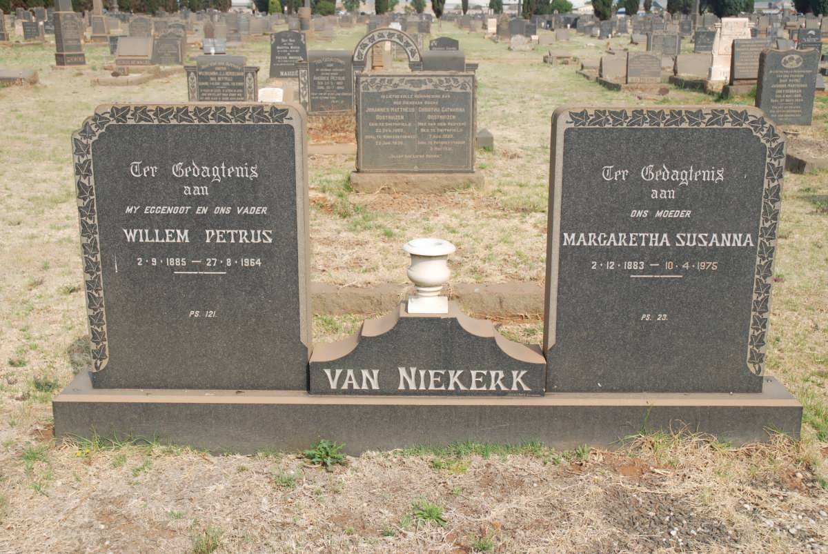 NIEKERK Willem Petrus, van 1885-1954 &amp; Margaretha Susanna 1883-1975