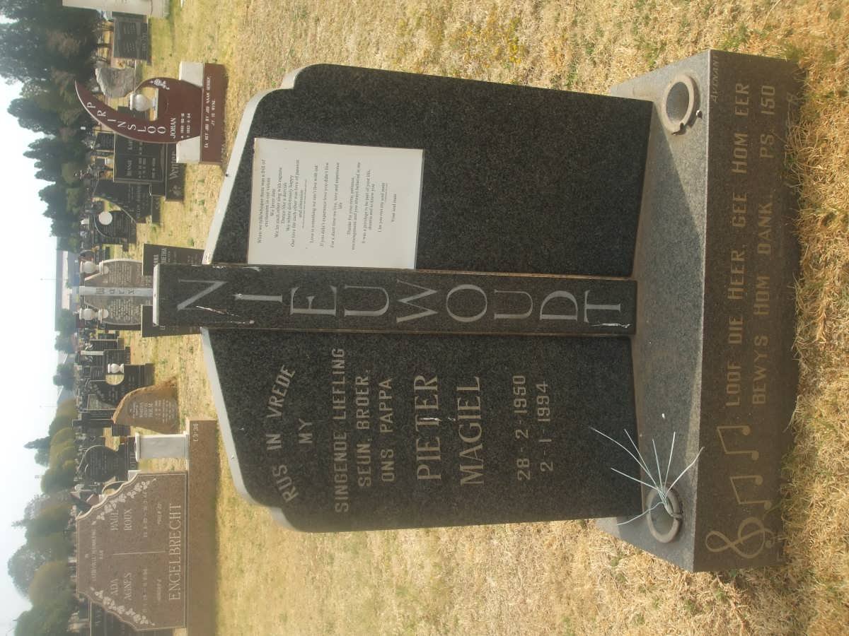 NIEUWOUDT Pieter Magiel 1950-1994 :: NIEUWOUDT Christina Wilhelmina Johanna 1916-1999