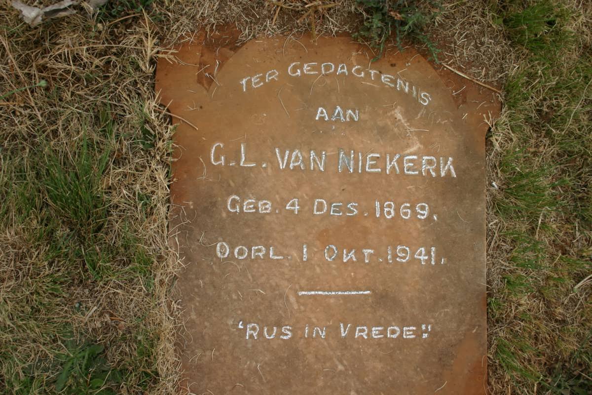 NIEKERK G.L., van 1869-1941