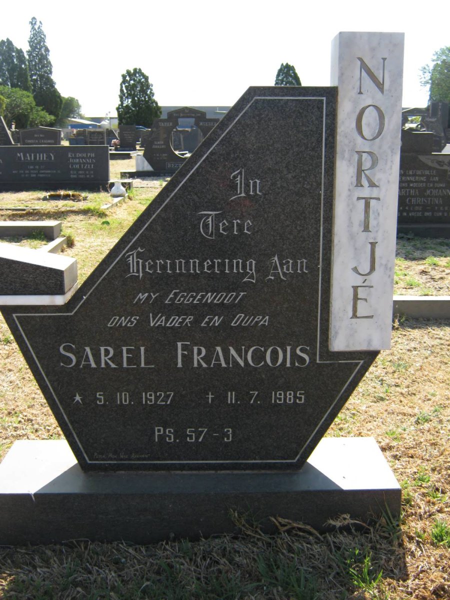 NORTJÉ Sarel Francois 1927-1985