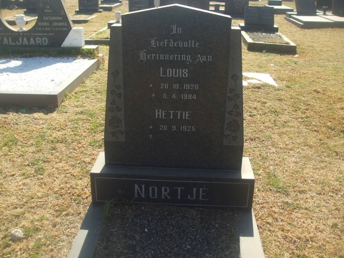 NORTJÉ Louis 1920-1984 &amp; Hettie 1925-