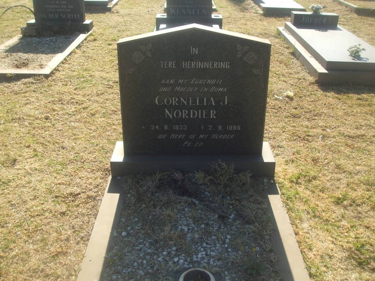 NORDIER Cornelia J. 1933-1986