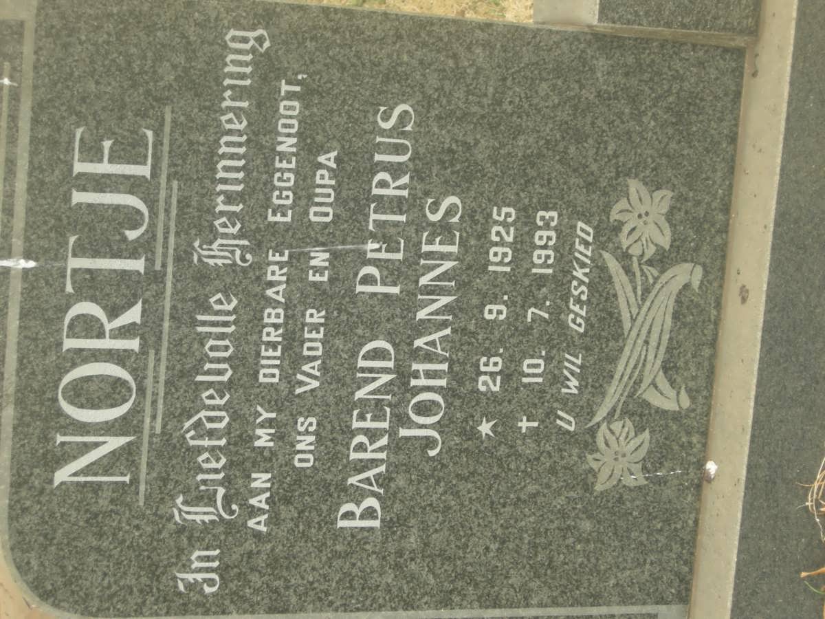 NORTJE Barend Petrus Johannes 1925-1993