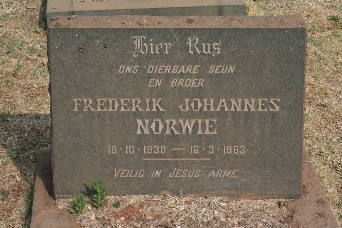 NORWIE Frederik Johannes 1938-1963