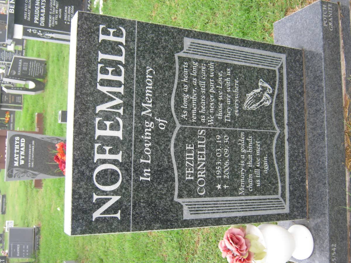 NOFEMELE Fezile Cornelius 1953-2006