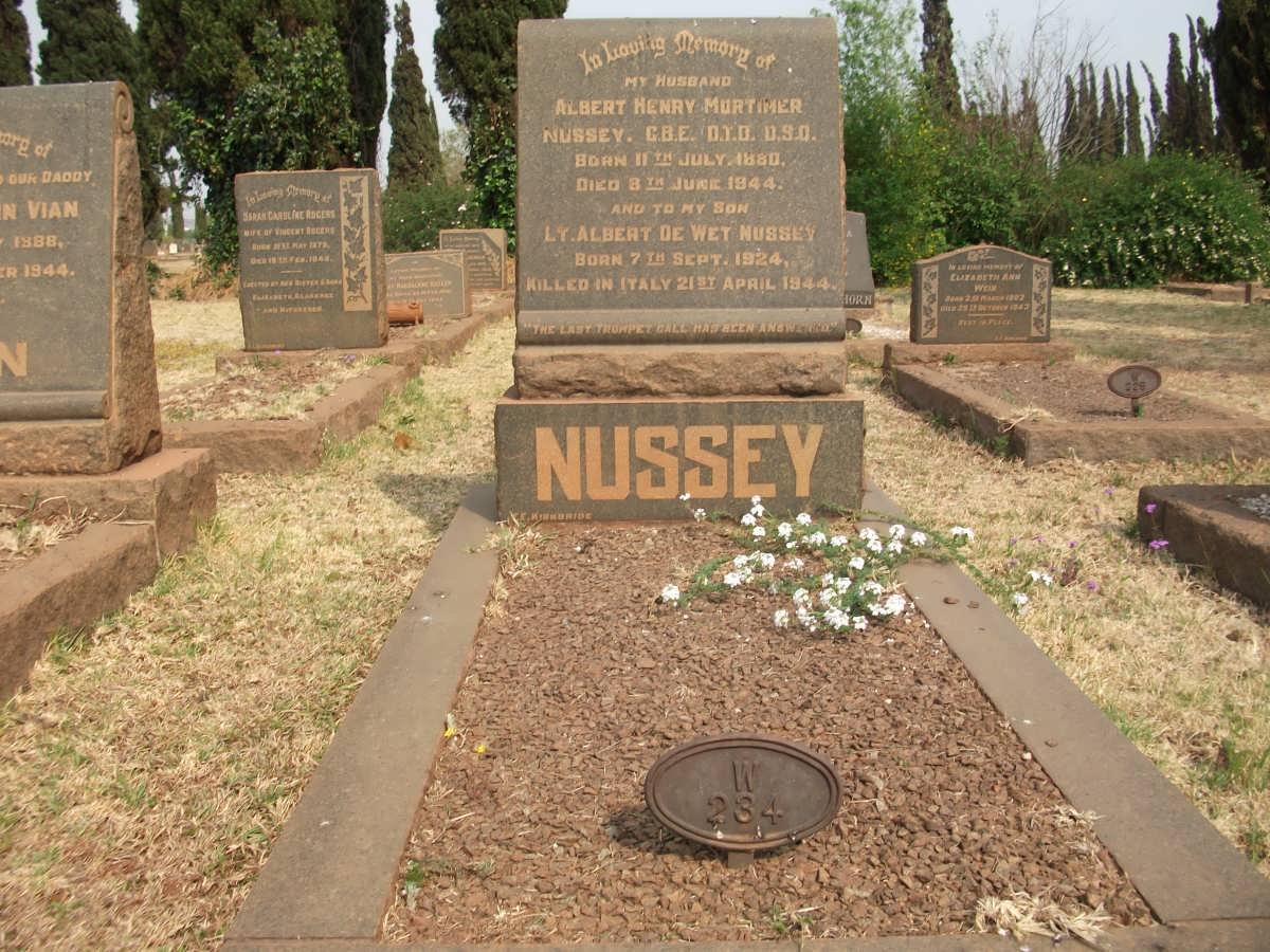 NUSSEY Albert Henry Mortimer 1880-1944 :: NUSSEY Albert De Wet 1924-1944