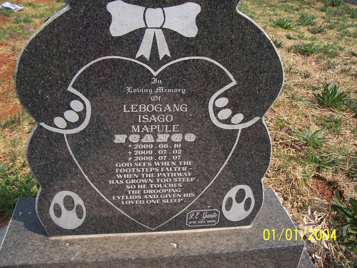 NCANGO Lebogang Isago Mapule 2009-2009