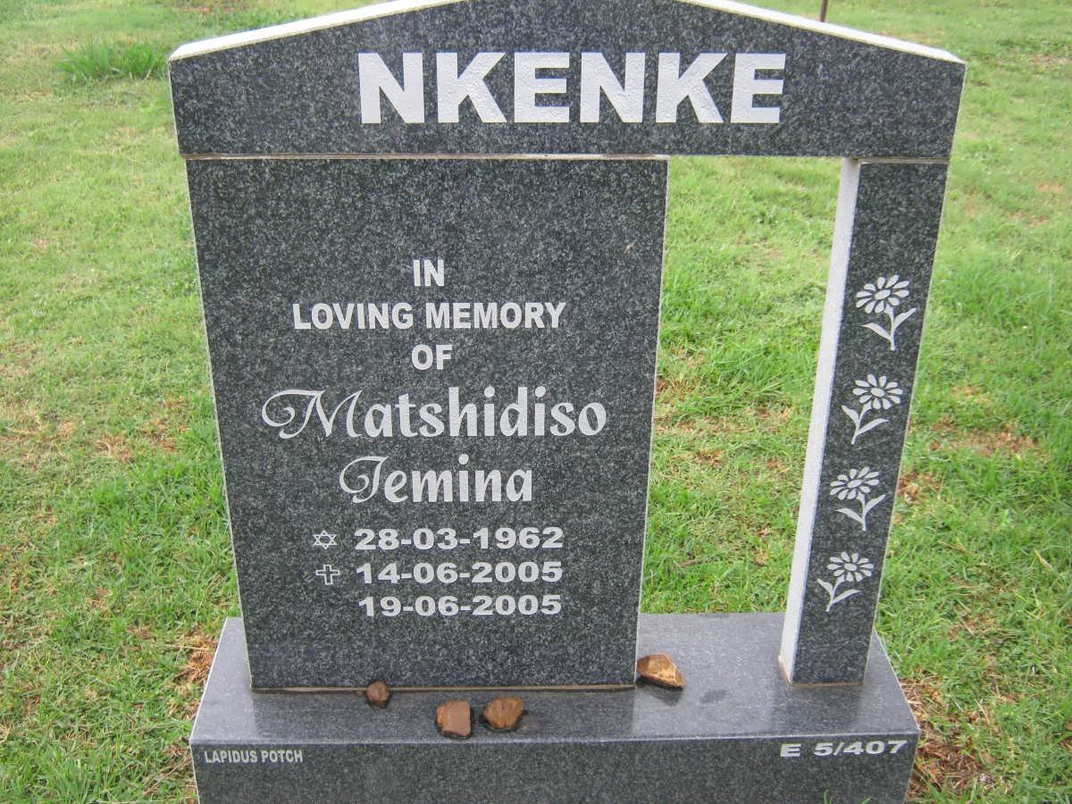 NKENKE Matshidiso Jemina 1962-2005