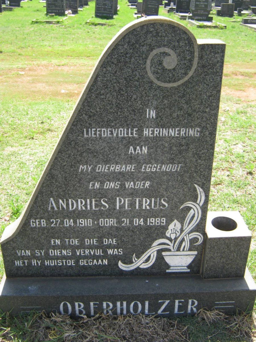 OBERHOLZER Andries Petrus 1910-1989