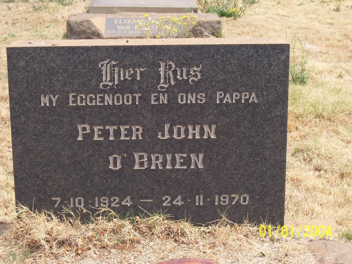 O'BRIEN Peter John 1924-1970