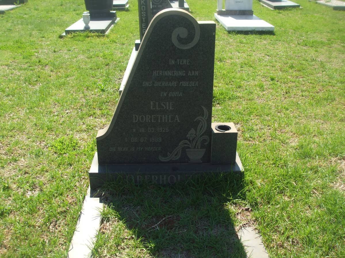 OBERHOLZER Elsie Dorethea 1925-1989
