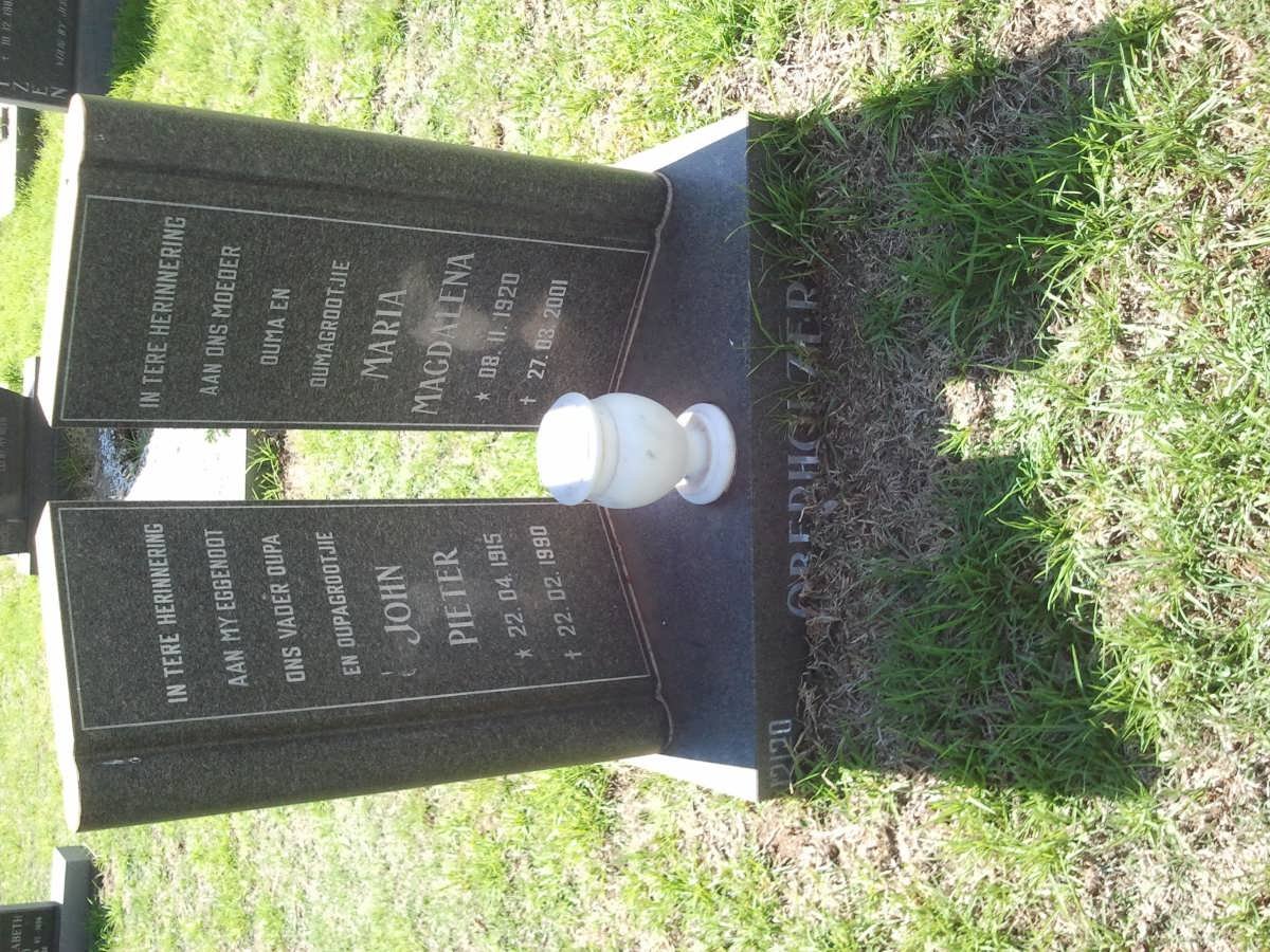 OBERHOLZER John Pieter 1915-1990 &amp; Maria Magdalena 1920-2001