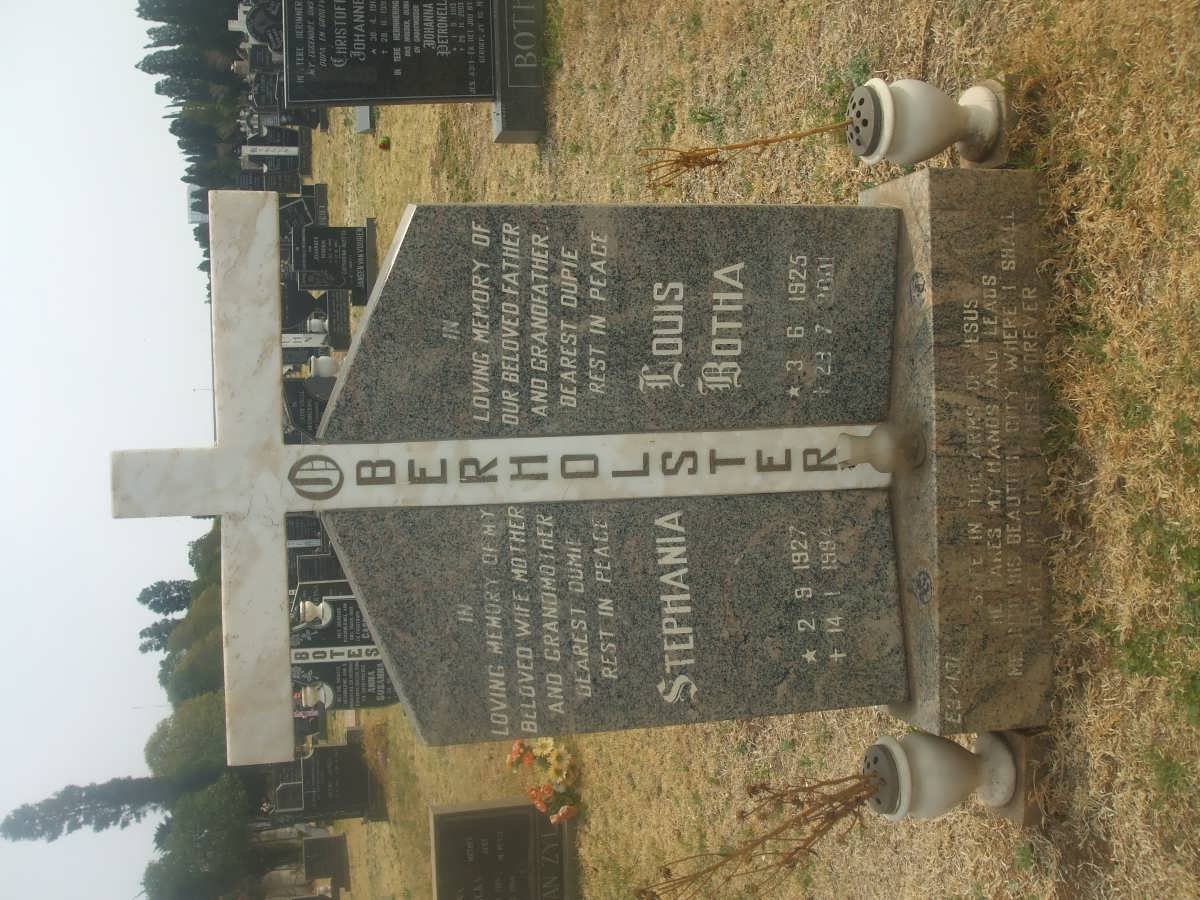 OBERHOLZER Louis Botha 1925-2001 &amp; Stephania 1927-1994