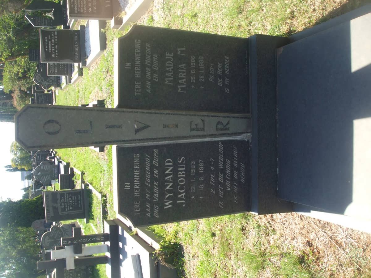 OLIVIER Wynand Jacobus 1903-1987 &amp; Maria M. 1906-1990