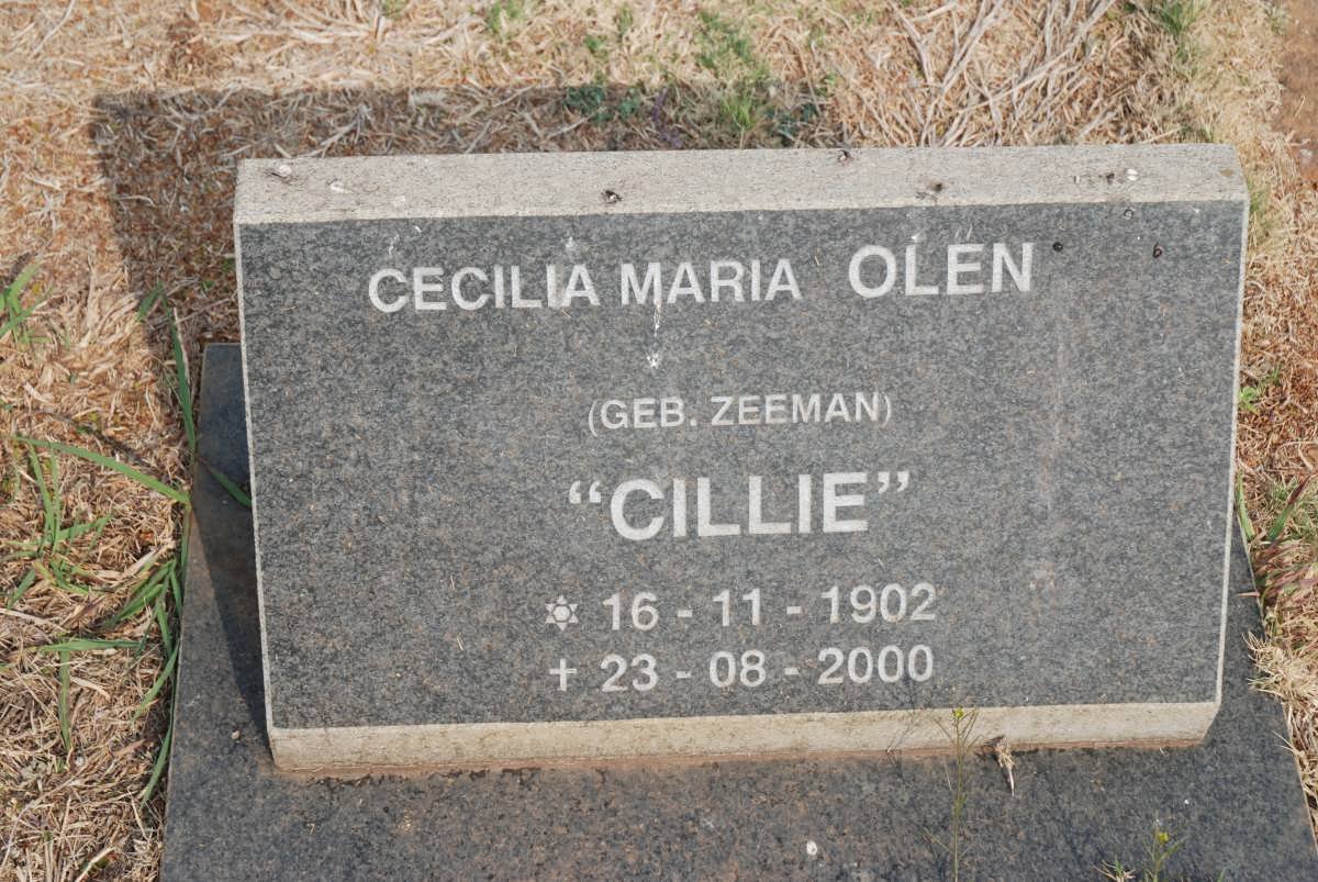 OLËN Cecilia Maria nee ZEEMAN 1902-2000