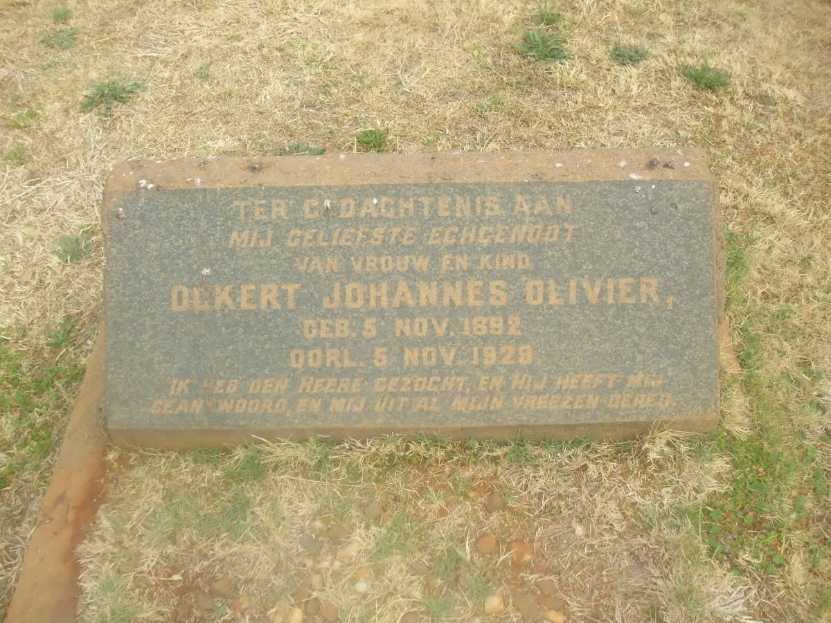 OLIVIER Ockert Johannes 1892-1929