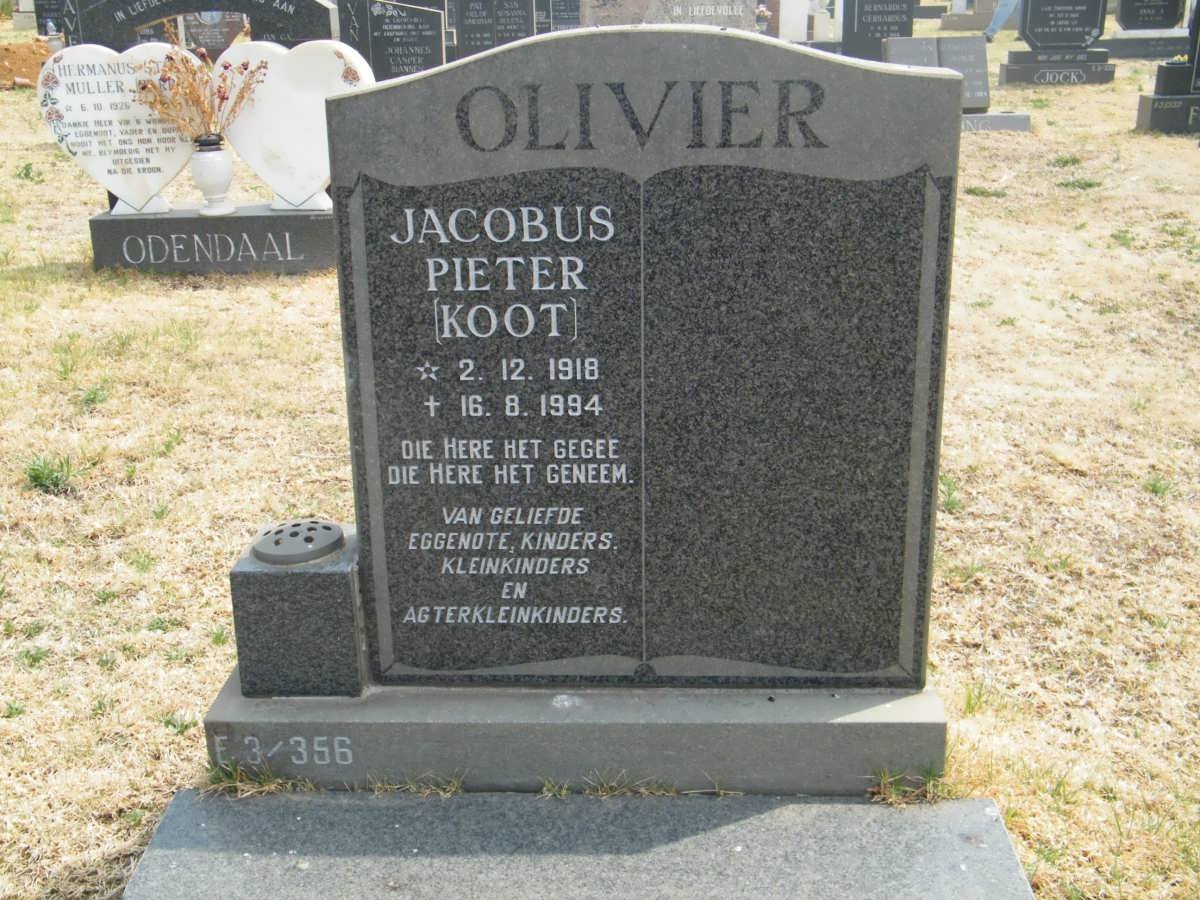 OLIVIER Jacobus Pieter 1918-1994