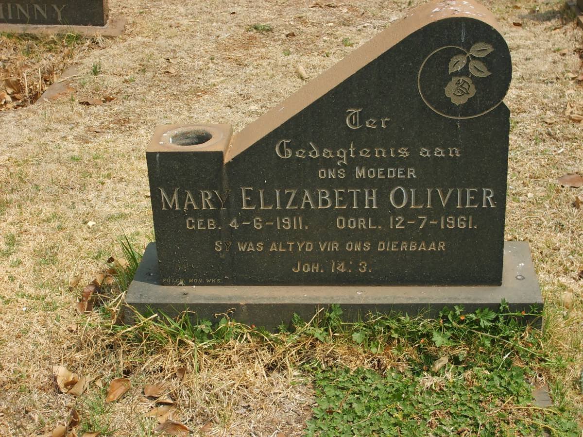 OLIVIER Mary Elizabeth 1911-1961