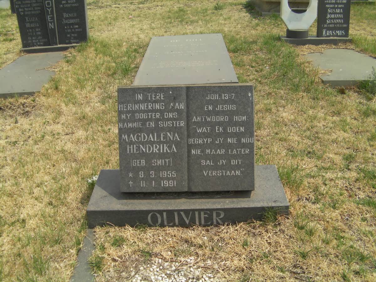 OLIVIER Magdalena Hendrika nee SMIT 1955-1991