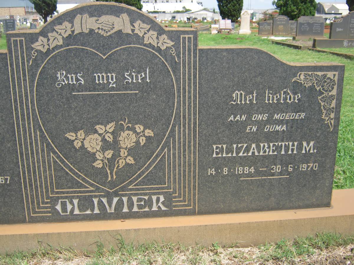 OLIVIER Elizabeth M. 1884-1970