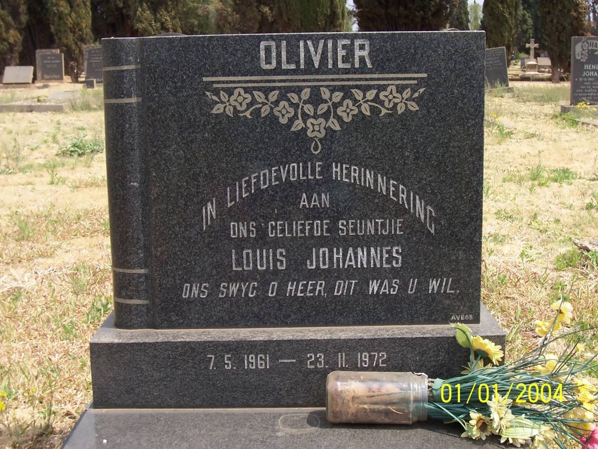 OLIVIER Louis Johannes 1961-1972