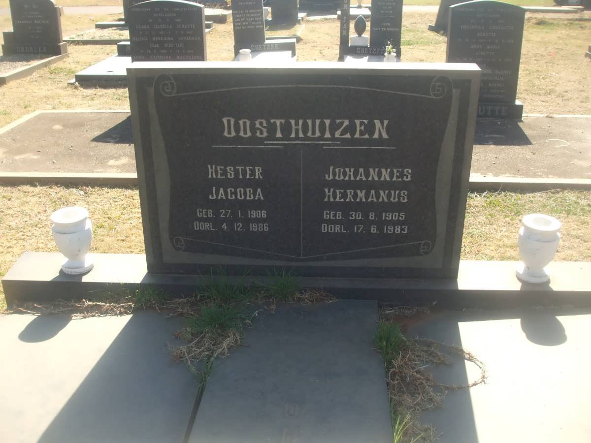 OOSTHUIZEN Johannes Hermanus 1905-1983 &amp; Hester Jacoba 1906-1986