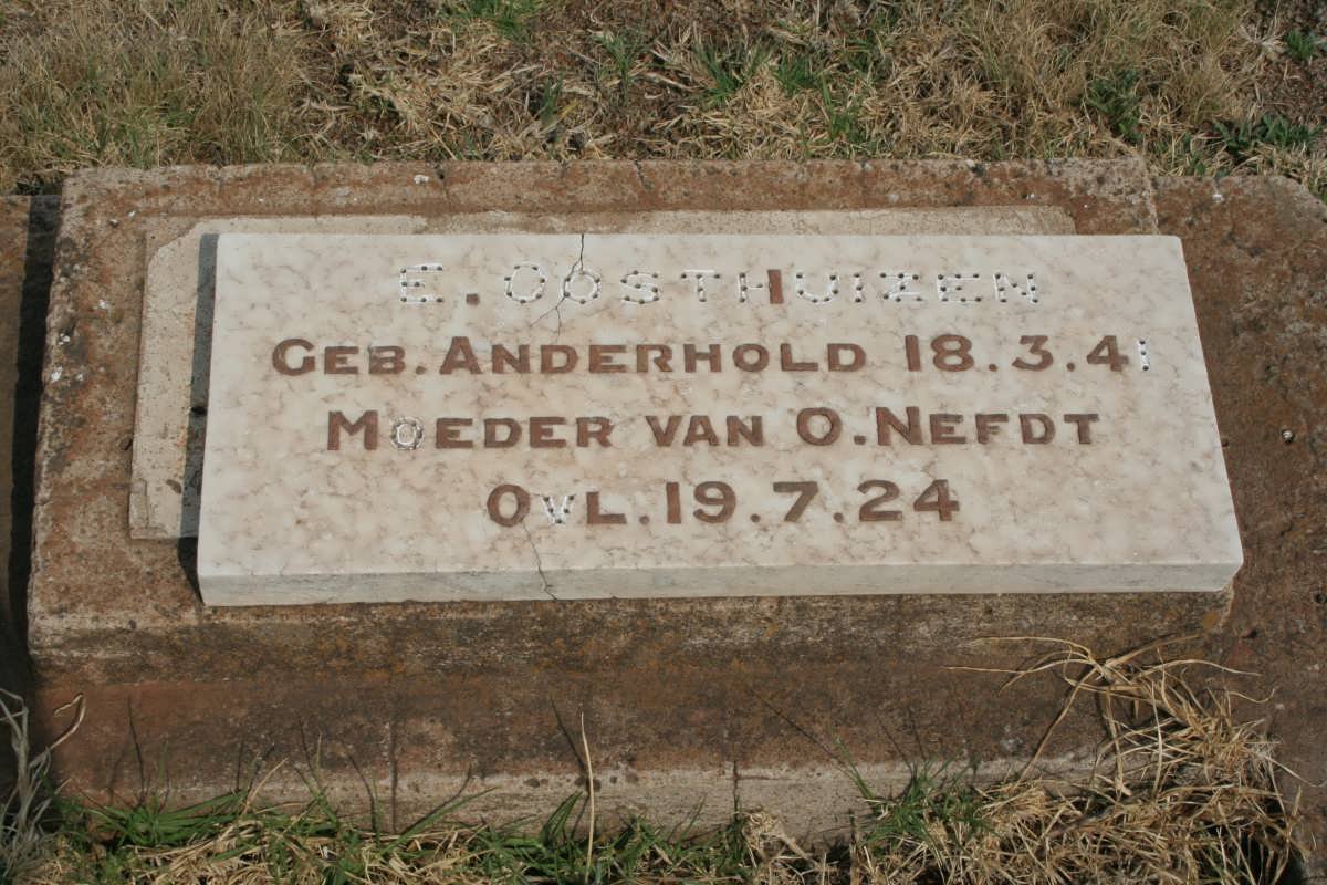 OOSTHUIZEN E. nee ANDERHOLD 1841-1924