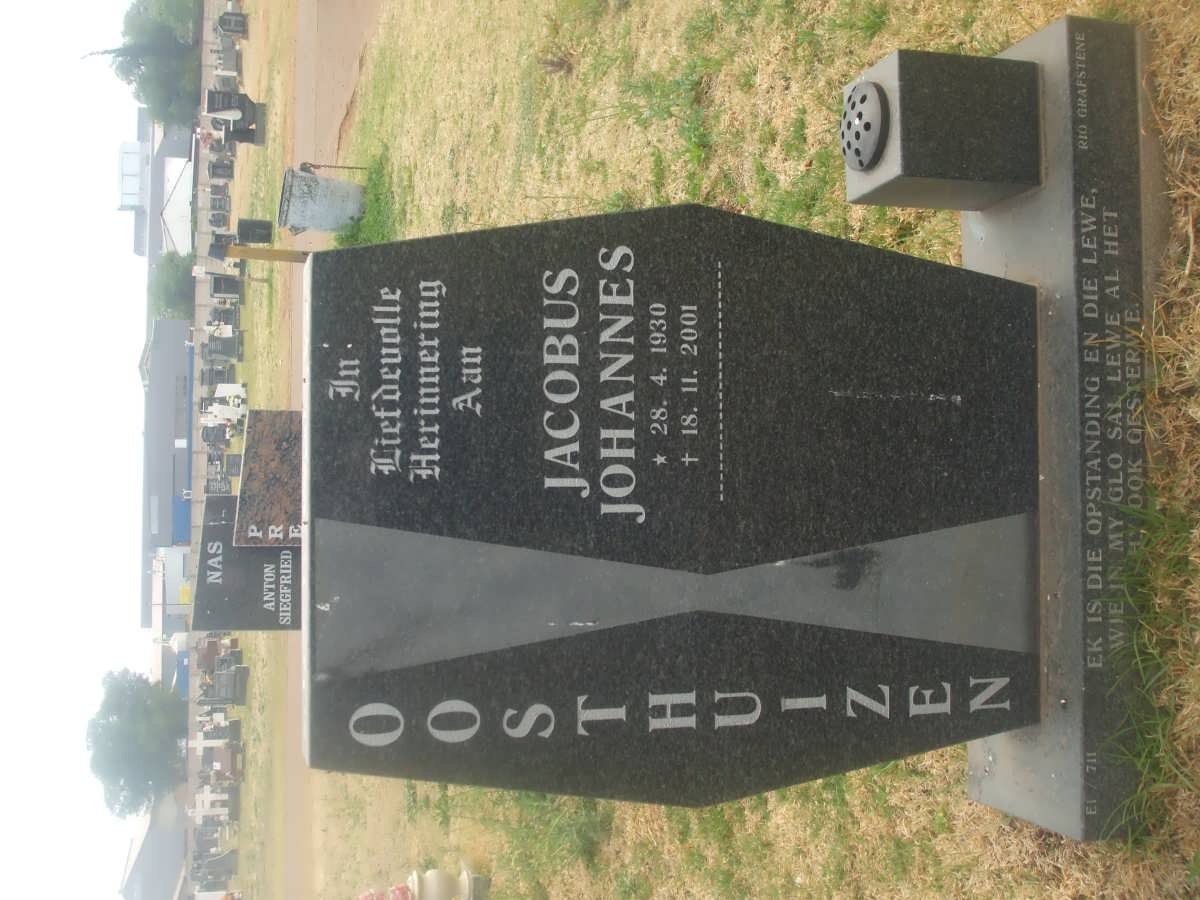 OOSTHUIZEN Jacobus Johannes 1930-2001