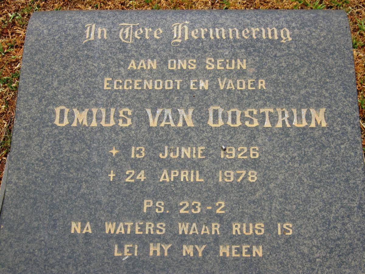 OOSTRUM Omius, van 1926-1978